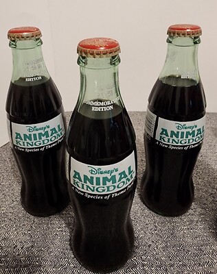 1999 Coca-Cola Disney's Animal Kingdom Commemorative Edition W/Carrier 6ct  Rare