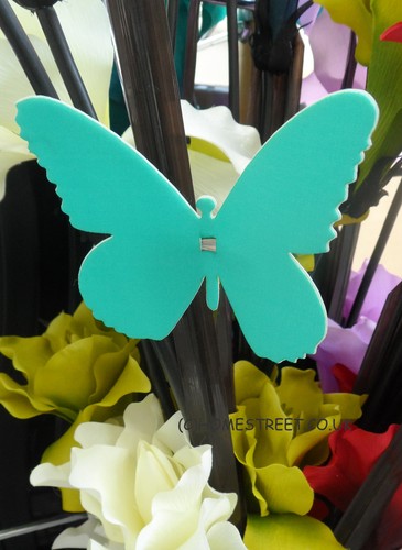 Pack of 6 CLIP ON Fabric Butterfly Many Colours Butterflies Home Decor Wedding - Picture 4 of 19