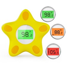 Baby Bath Thermometer, Infant Digital Water Thermometer Safety with 3 Color B...
