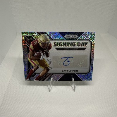 Panini 2023 Prizm Zay Flowers #SD-ZAF Mojo Prizm Autograph 25/25 Bookend