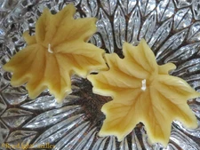 Floating Maple Leaf Beeswax Candle