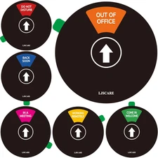 Office Door Sign, Do Not Disturb/Come in Welcome/Out of Office/In a Meeting/Back