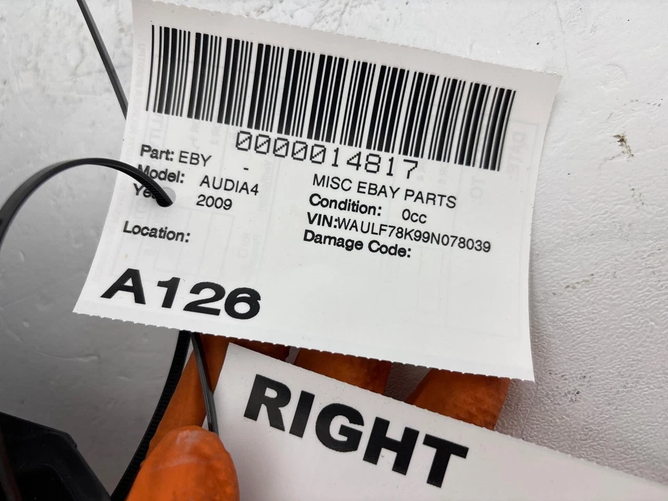 2009 - 2016 Audi A4 Quattro Rear Right Side Seat Bolster Cushion Cover Oem - Image 2 of 4