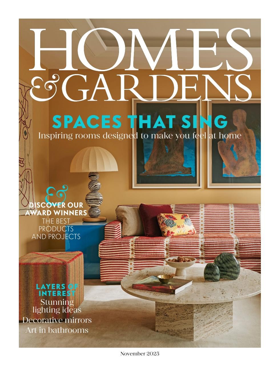 HOMES & GARDENS MAGAZINE NOVEMBER 2025 ~ NEW ~