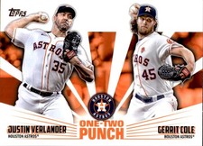 Justin Verlander / Gerrit Cole 2023 Topps One-Two Punch #12P-18 Houston Astros