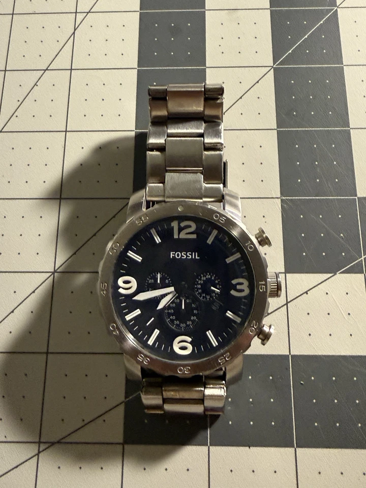 Reloj Cronógrafo Fossil Nate Acero Inoxidable Usado Foto 2 de 4