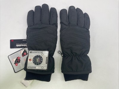 Men's Thinsulate 3M Water Resistant  40g Gloves w/ Watch (not working)
