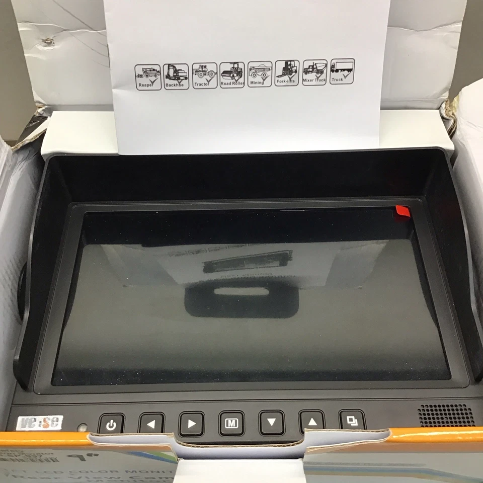 Veise 9" Wide Screen TFT-LCD Quad Rear View Camera Color Monitor For RV Truck  - Image 2 of 4