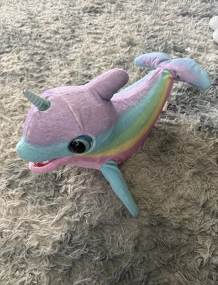 Furreal Rainbow Unicorn Dolphin Plush Stuffed Animal,Medium, barely used live