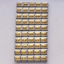 50 Pieces ITALIAN CHARMS 9 MM lot 480 Wholesale New Old Stock NOS Link Pieces