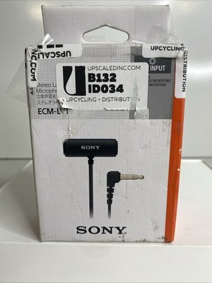 Sony ECM-LV1 Compact Stereo Lavalier Microphone Plug-in Mic Input Cable Japan