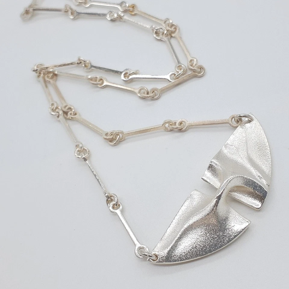 Collar colgante de plata de ley 925 Lapponia A9 de 15,7 pulgadas en raro Foto 2 de 4