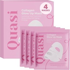 Quasi Bio-Collagen Face Mask Overnight 4 Masks - New  Ships Free 