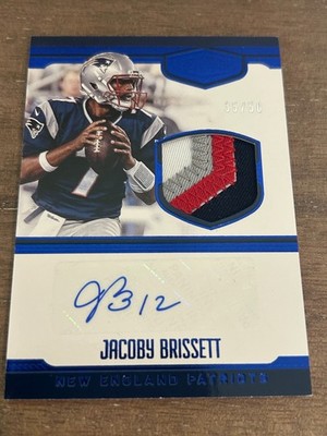 2016 Panini Plates & Patches - JACOBY BRISSETT auto - 4 color patch #35/50