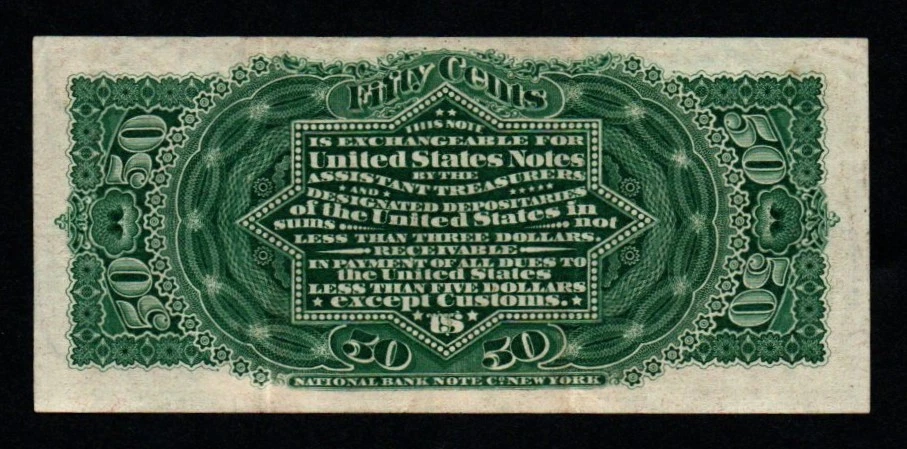 50c 1869-75 4th Issue CRISP XF+/AU LINCOLN Fractional Currency! - Image 2 of 2