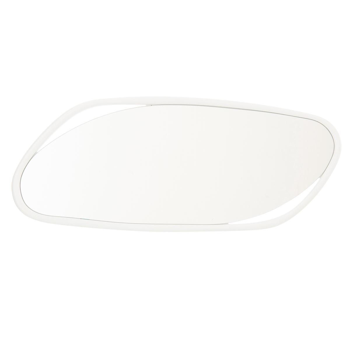 Miroir mural irrégulier Dewey blanc 120cm pour salon moderne