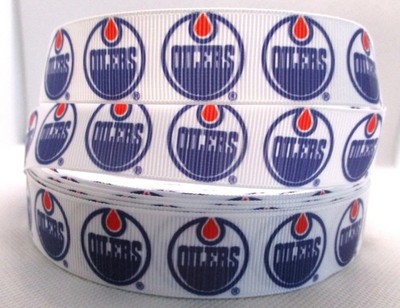 Edmonton Oilers Hockey 1'' Grosgrain Ribbon~ YOUR CHOICE 5 or 10 Yards (NHL)
