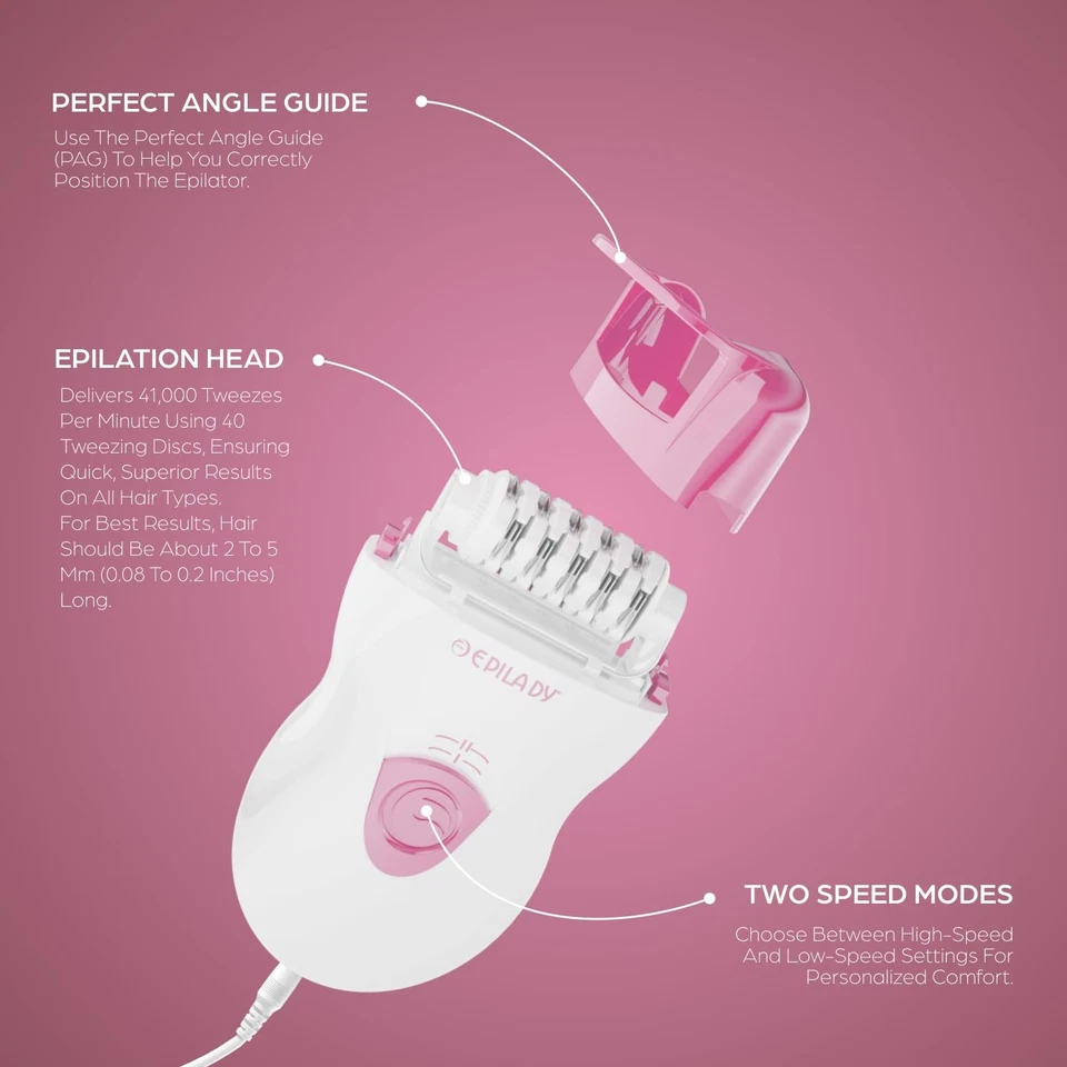 Depiladora Speed con cable para mujer, dispositivo compacto de depilación para piernas, undera... Foto 3 de 4