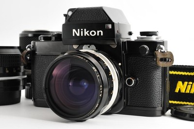 Near MINT Nikon F2 Photomic Black 50mm F1.4 28mm F3.5 43-86mm Lens Set JAPAN
