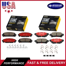 Front & Rear Ceramic Brakes Pads For Toyota Highlander Sienna Lexus RX350 RX450h