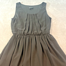 Y2K Chiffon Party Cocktail Homecoming Little Black Dress Women M Semi Formal LBD