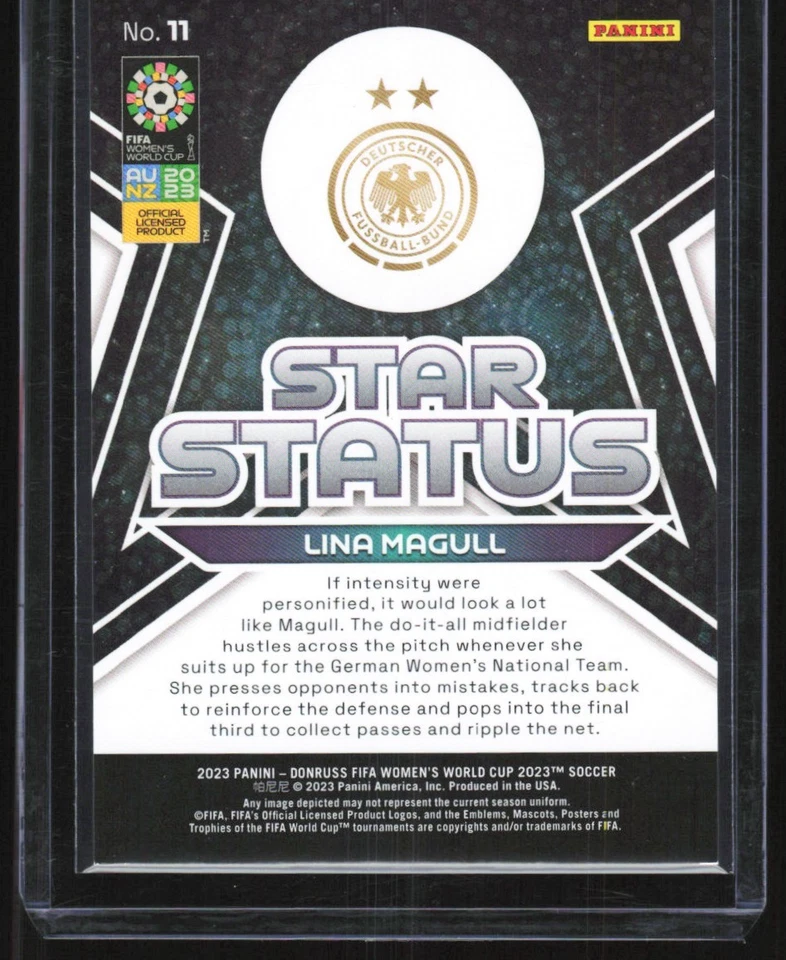 2023 Donruss FIFA Women's World Cup Star Status Lina Magull 018/299 Germany #11 - Image 2 of 2