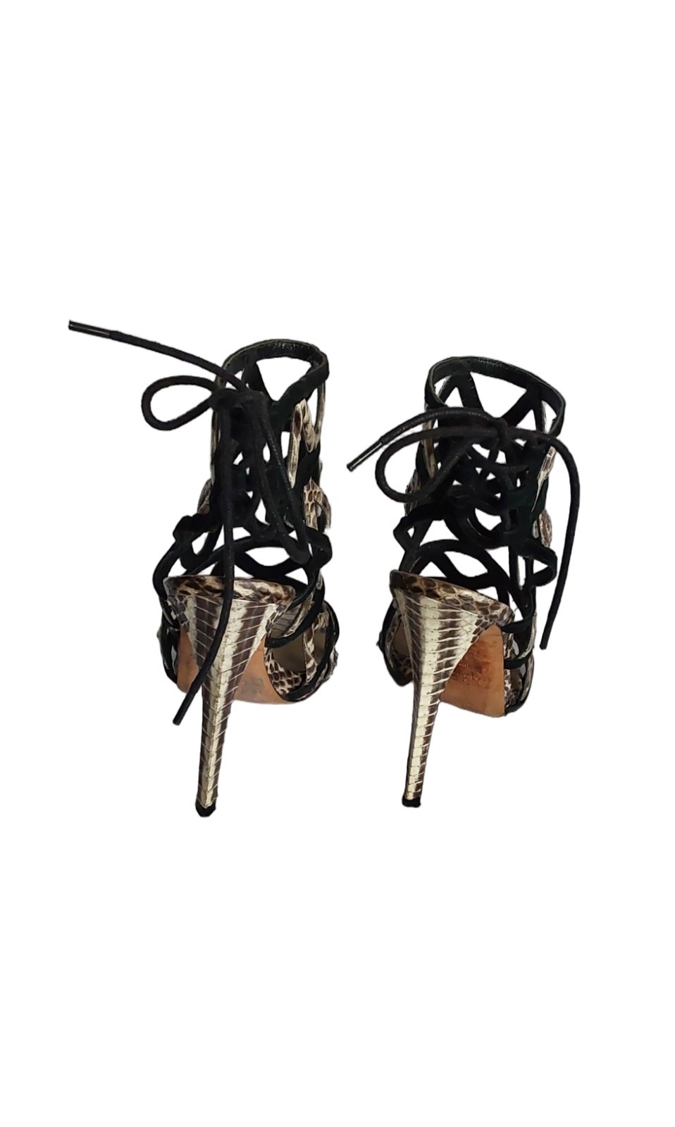 MARCIANO  EMBOSSED PYTHON WOMEN'S CAGE LEATHER SH… - image 5
