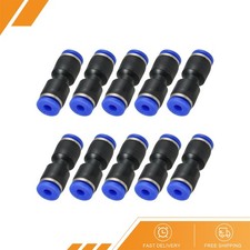 10Pack 1/8 Inches Push to Connect Fitting Quick Release Pneumatic Connectors