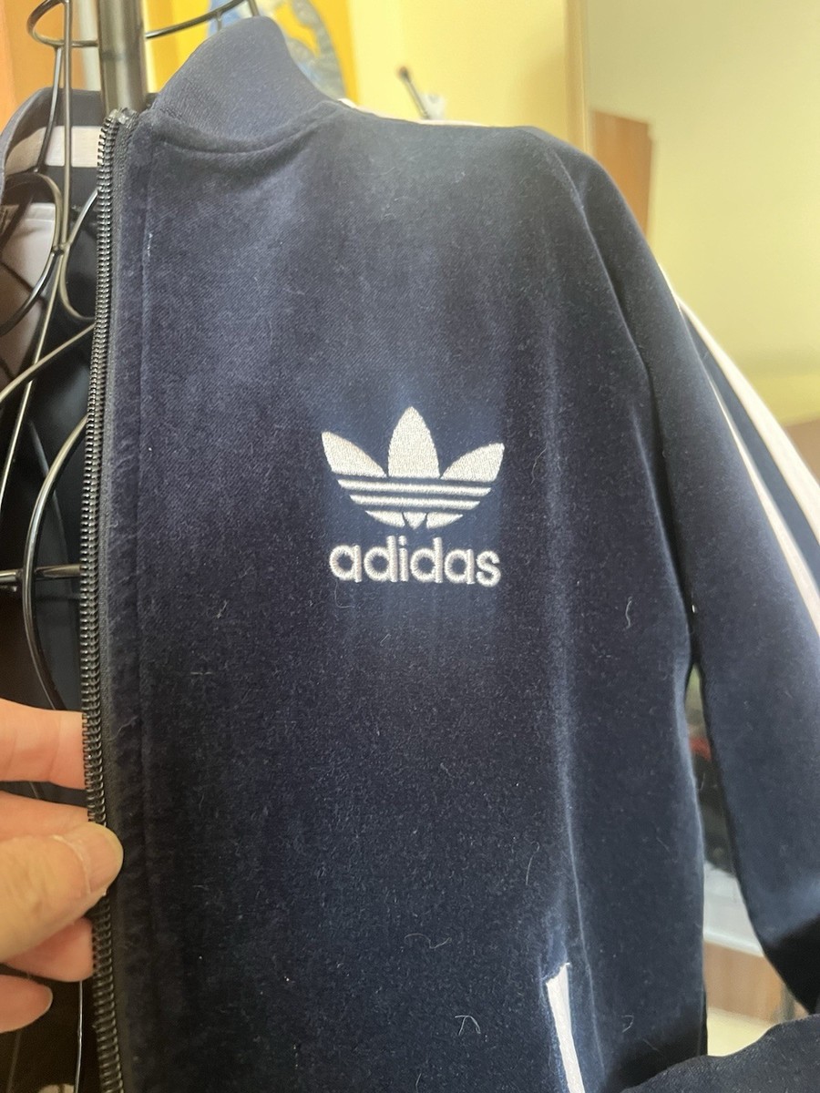 adidas Originals Embroidered Zip Varsity Jacket Navy Black Japan