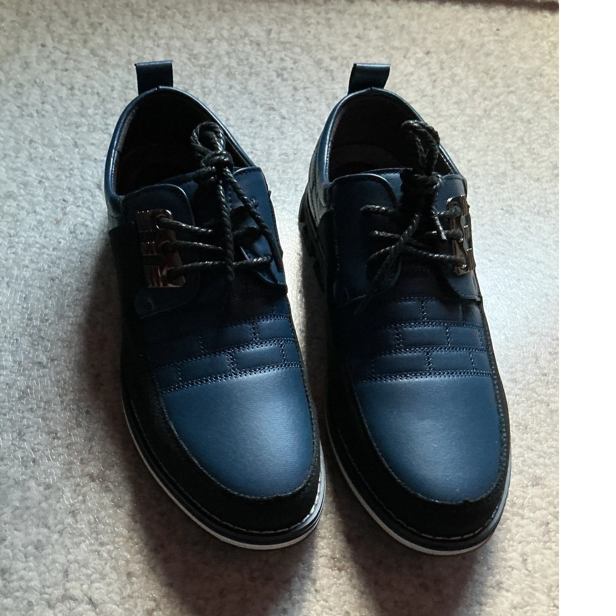 Blue Solid Dress Shoes for Men for sale | eBay