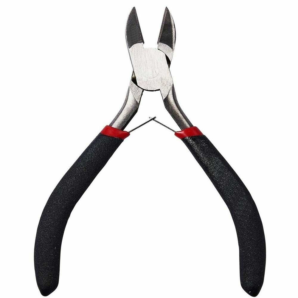 110mm Mini Side Cutting Pliers - Spring Handle - Amtech