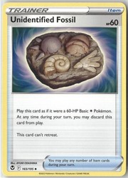 Unidentified Fossil 165/195 Silver Tempest Uncommon Trainer