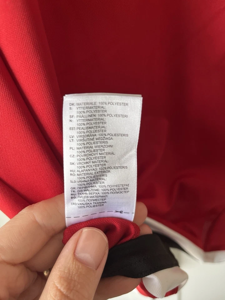 Wales Football Adidas Euro 2016 Training T-shirt Top Red Small / S - Image 4 of 4