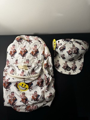 Ron English Adjustable Duck Hat And Reversible Backpack Set (rare & Brand New)