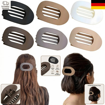6 Stück Haarklammer Flach Claw Clip Haarspange Flach Sicherer Halt Innenzähne Ha