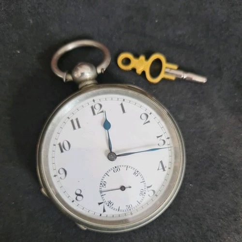 Antique metal gents Tavannes swiss made Pocket Watch c1900 W/O ref4429