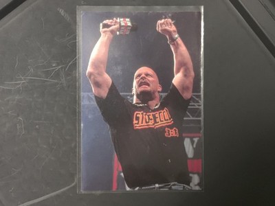 2001 WWF Merlin Stone Cold Steve Austin Mega Photo - Holo / Foil - RARE wwe ljn