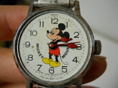 Vintage Bradley Mickey Mouse Watch Walt Disney Parts & Repair No