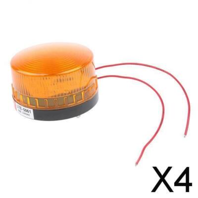 4X Gelbe LED Emergency Warning Strobe Light Lampe Flashing Beacon AC220V