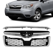 For 2014-2018 Subaru Forester Front Upper Bumper Chrome Grille Factory Style For 2014-2018 Subaru Forester Front Upper Bumper Chrome Grille Factory Style