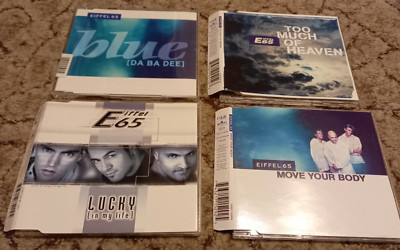 4x Single CD Eiffel 65 Blue Lucky Move your Body Too much Heaven