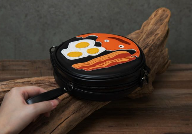 Ghibli Howls Moving Castle Calcifer Shoulder Bag Coin Purse Bacon