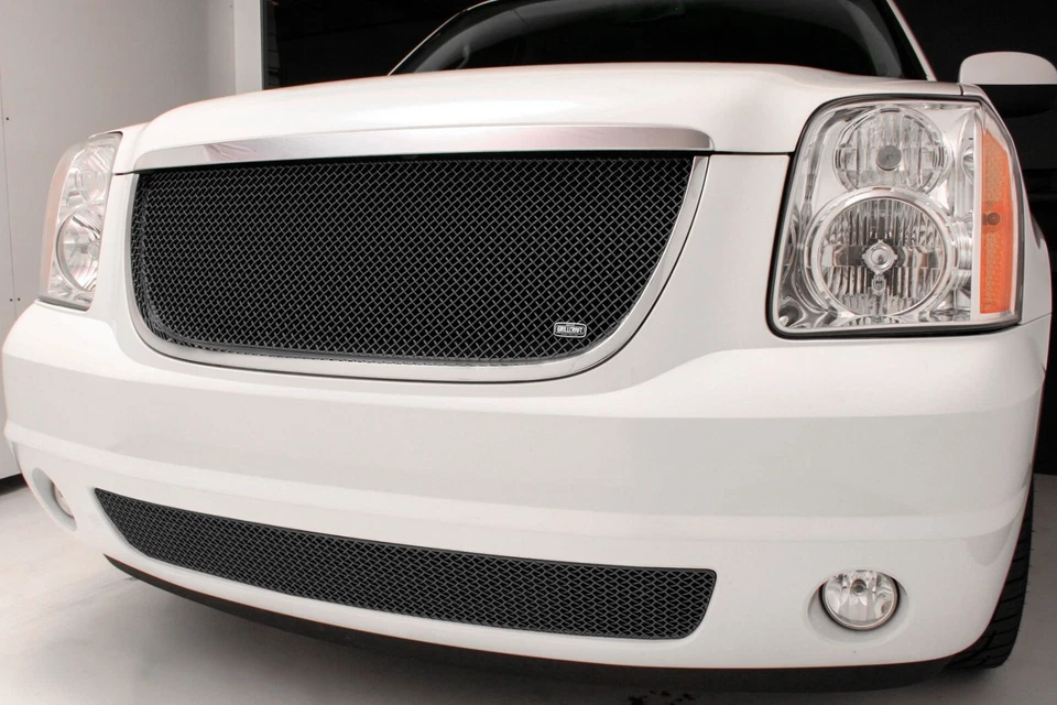 Kit de inserción de rejilla de malla de acero inoxidable negro GrillCraft 2007-2013 GMC Yukon Foto 3 de 4