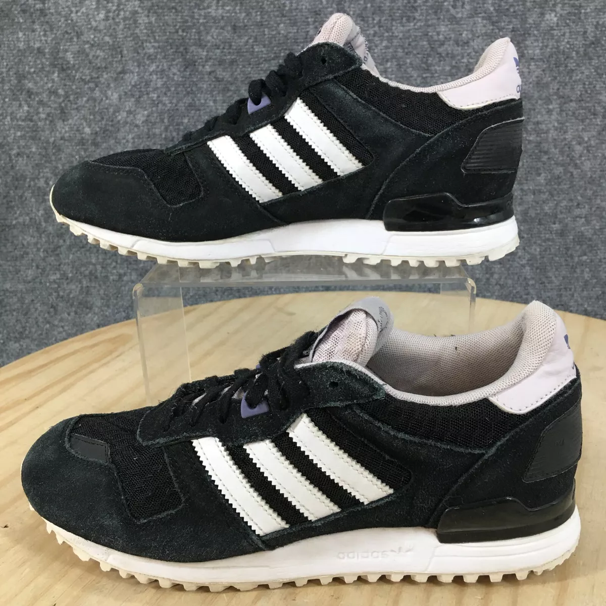 Adidas Womens 7.5 ZX 700 Running Low S79795 Black Suede Lace Up | eBay