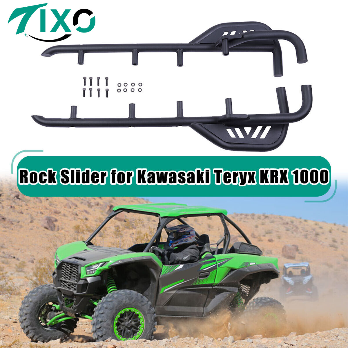 Rock Sliders Side Nerf Bars Tree Kickers for Kawasaki Teryx KRX