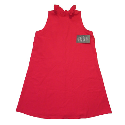 NWT Tuckernuck Blythe in Poppy Red Ruffle Neck Bow Tie Back Mini Dress XXL