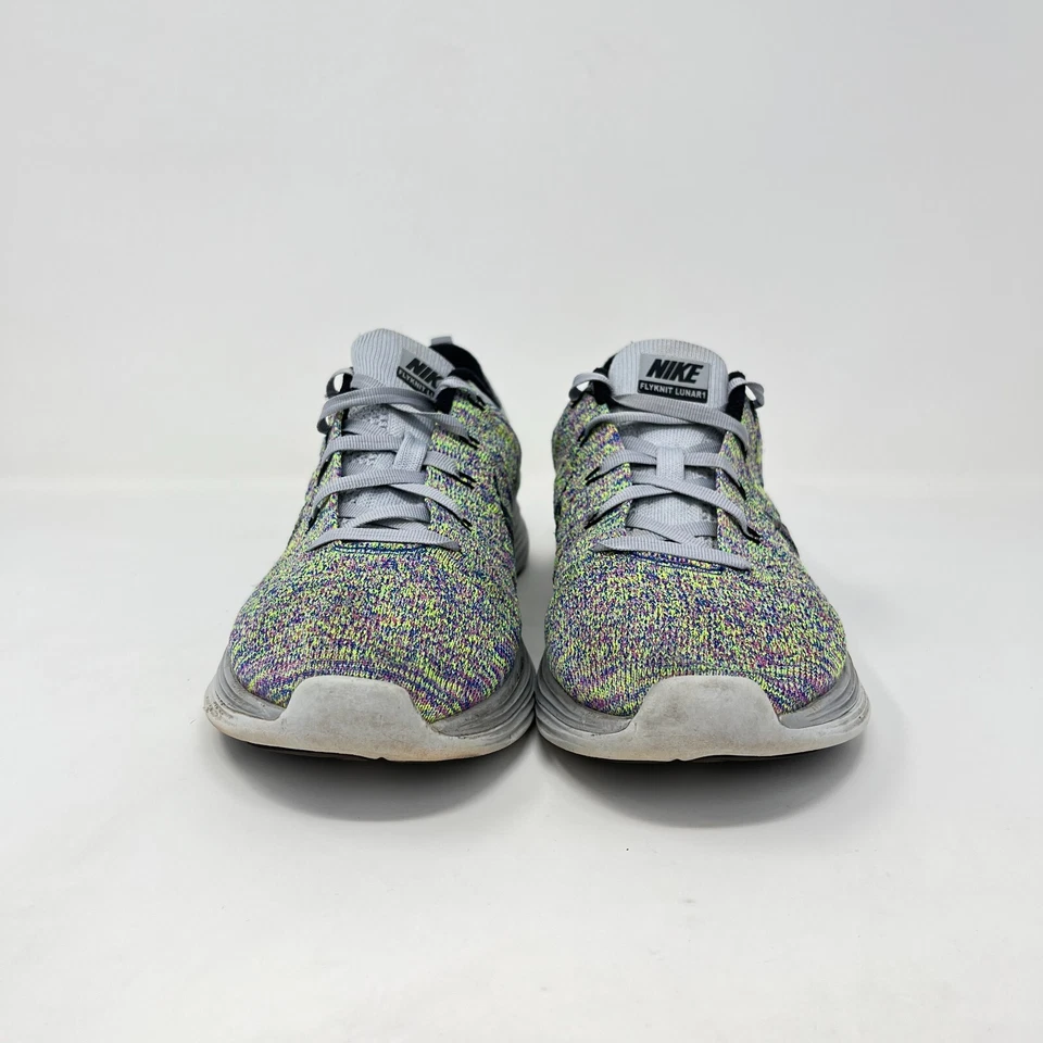 Nike Flyknit Lunar 1 Gray Multicolor Athletic Running Shoes Women's Size 9.5 - Image 3 of 4