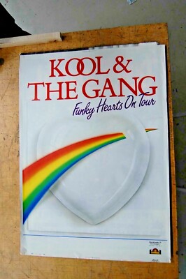 Plakat Kool & The Gang Funky Hearts on Tour Promo 1984 Original DIN A1 TOP!