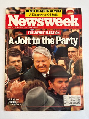 Soviet Election Boris Yeltsin NEWSWEEK International Magazine Apr 10 1989