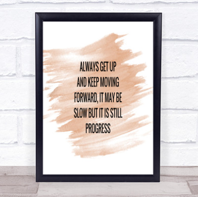 Keep Moving Forward Zitat Druck Aquarell Wandbild